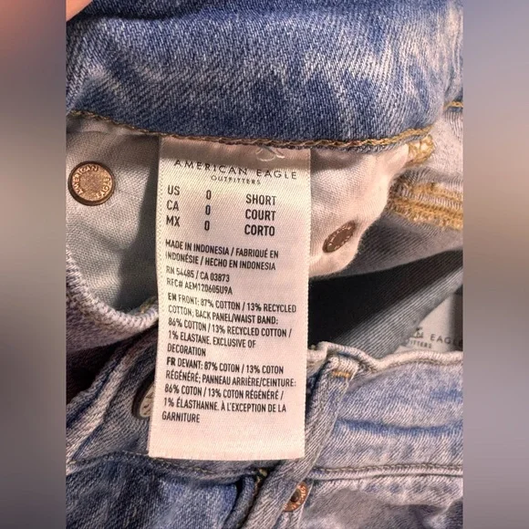 NWT American Eagle Strigid High-Waisted Stovepipe Jeans, 0 Short, 25 w - Picture 7 of 12